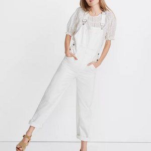NWT Madewell Straight Leg Overalls in Tile White